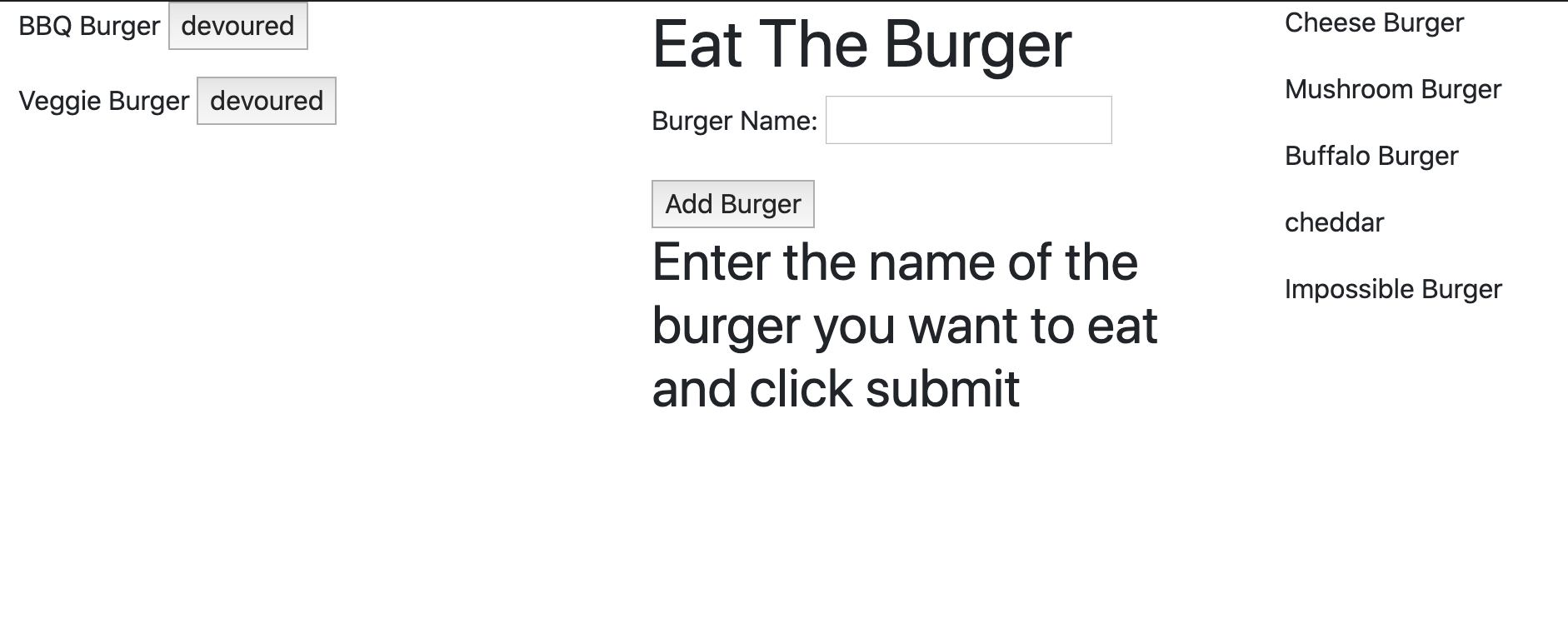 Eat The Burger